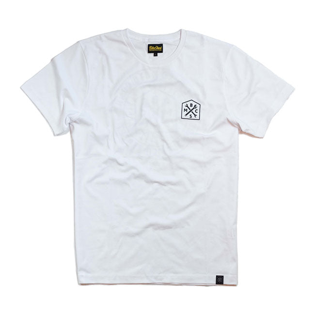 Bike Shed 384-386 Roundel T-Shirt White - FREE UK Shipping, FREE 365 Day Returns | Moto Central