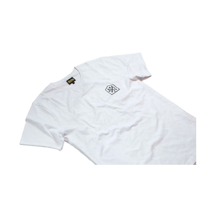 Bike Shed 384-386 Roundel T-Shirt White - FREE UK Shipping, FREE 365 Day Returns | Moto Central