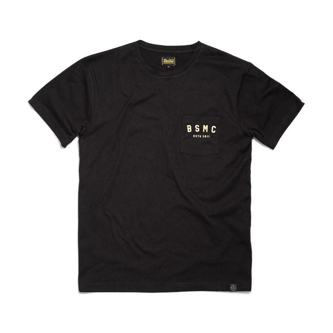 Bike Shed Pocket T-Shirt Black / Gold