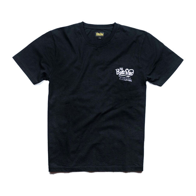 Bike Shed Handmade T-Shirt Black / White - FREE UK Shipping, FREE 365 Day Returns | Moto Central