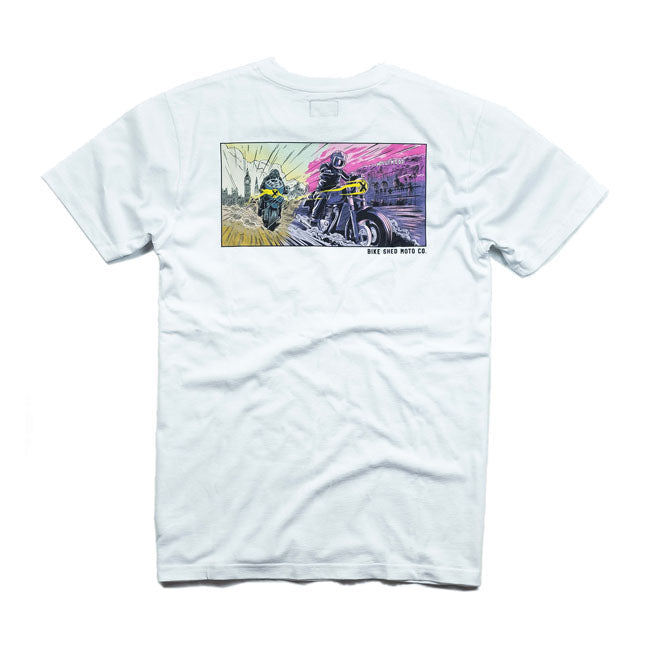 Bike Shed Mural T-Shirt White