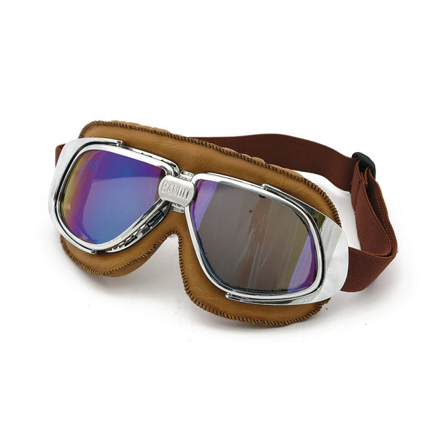 Bandit Classic Goggles Iridium Lens / Replica Brown Leather