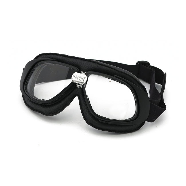 Bandit Classic Goggles Clear Lens / Replica Black Leather