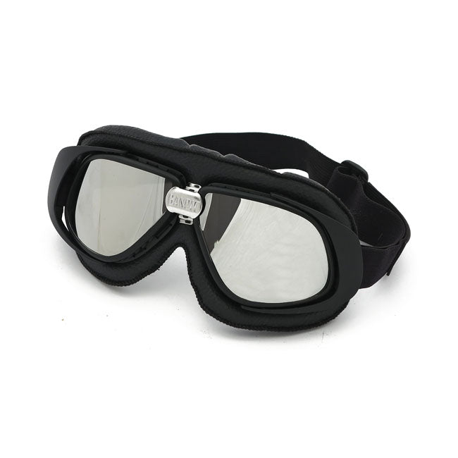 Bandit Classic Goggles Silver Mirrored Lens / Replica Black Leather