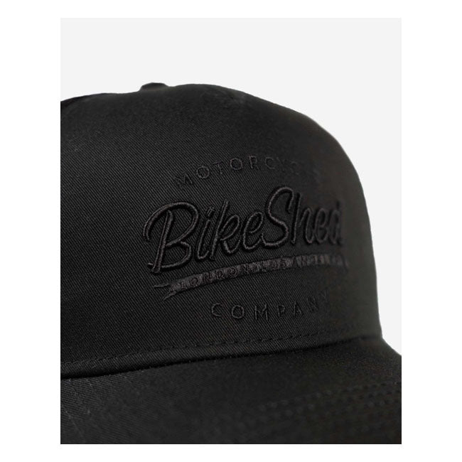 Bike Shed Company Cap Black - FREE UK Shipping, FREE 365 Day Returns | Moto Central