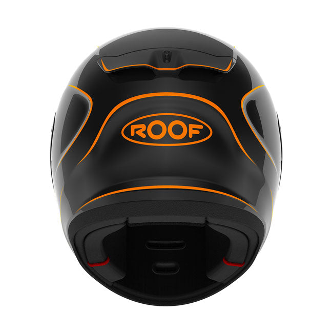 Roof RO200 Neon Helmet Black / Orange - FREE UK Shipping, FREE 365 Day Returns | Moto Central