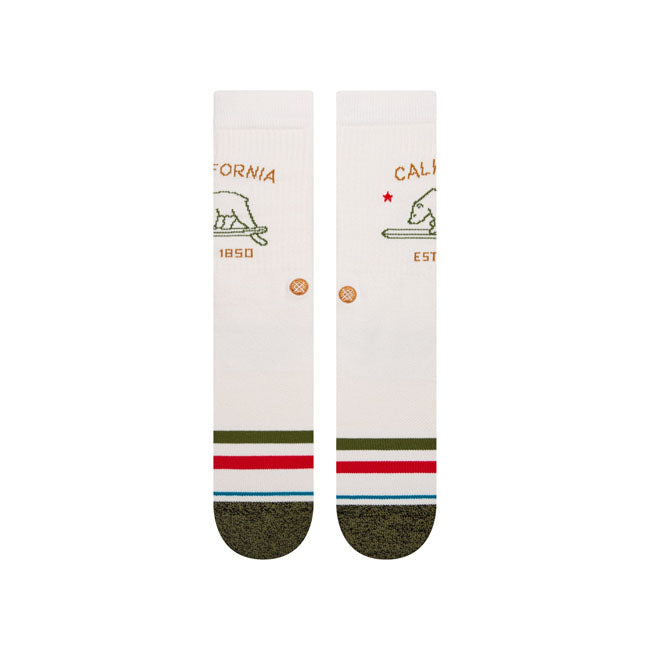 Stance California Republic Socks Off White  - FREE UK Delivery - Moto Central