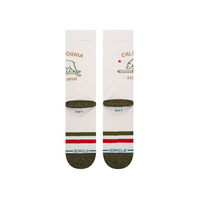 Stance California Republic Socks Off White  - FREE UK Delivery - Moto Central