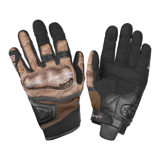 ByCity Tokio Gloves Black / Brown  - FREE UK Delivery - Moto Central