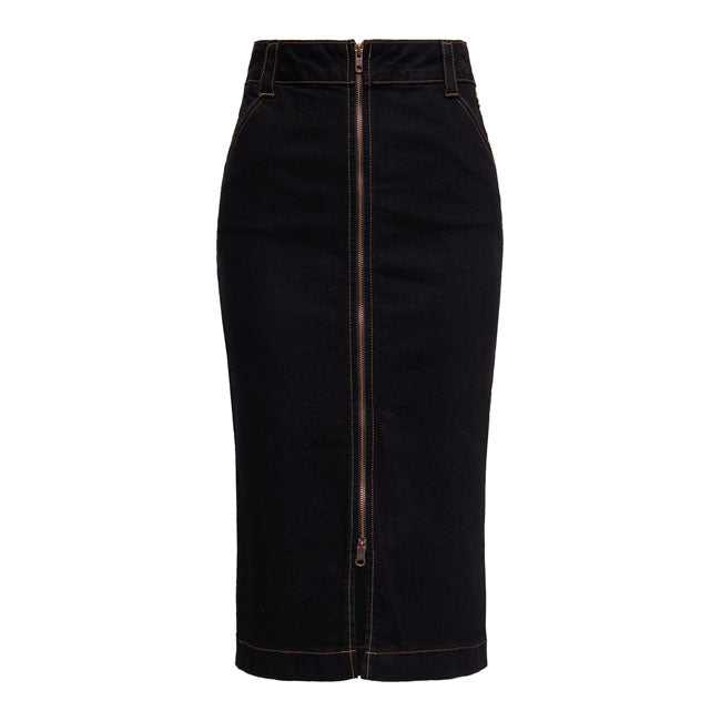 King Kerosin Queen Kerosin Pencil Ladies Skirt Black