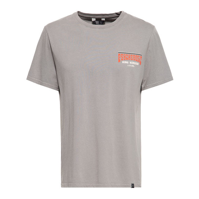 King Kerosin Psychedelic T-Shirt Charocal Grey  - FREE UK Shipping, FREE 365 Day Returns | Moto Central