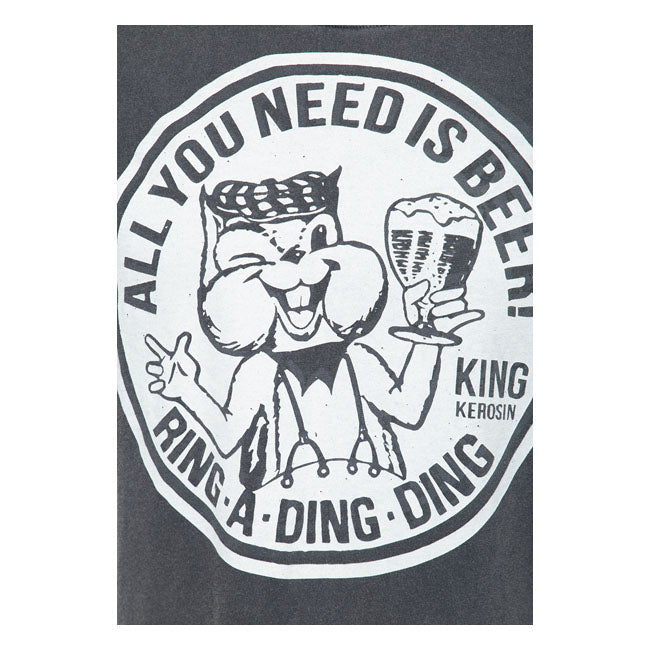 King Kerosin All You Need Is Beer T-Shirt Black - FREE UK Shipping, FREE 365 Day Returns | Moto Central