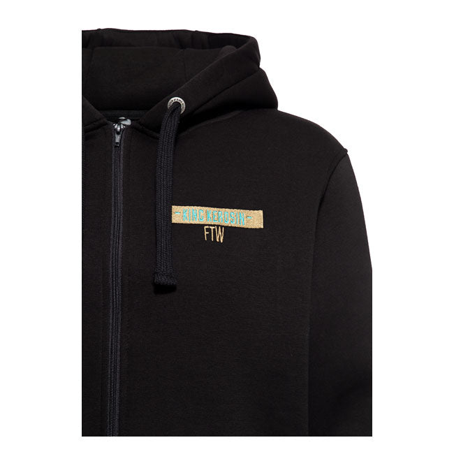 King Kerosin Don'T Tread Hoodie Black - FREE UK Shipping, FREE 365 Day Returns | Moto Central