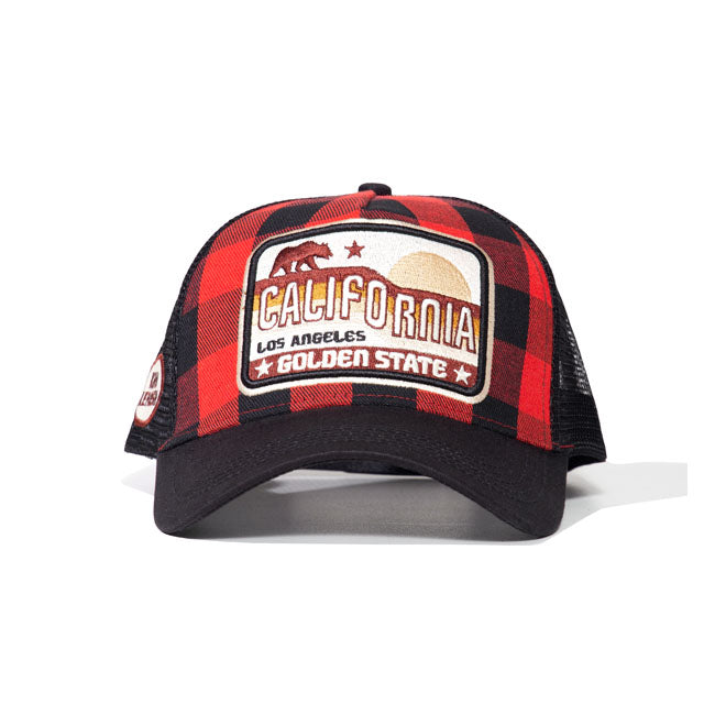 King Kerosin Golden State Check Trucker Cap