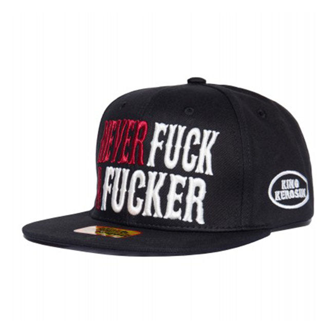 King Kerosin Never F**k A F**ker Snapback Cap - FREE UK Shipping, FREE 365 Day Returns | Moto Central