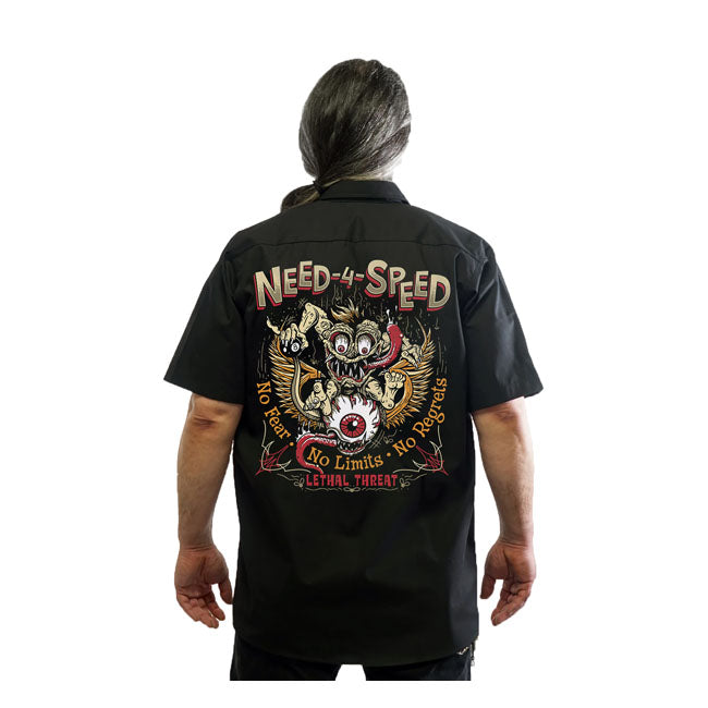 Lethal Threat Need 4 Speek Work Shirt - FREE UK Shipping, FREE 365 Day Returns | Moto Central