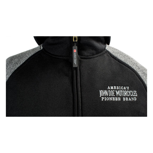 John Doe Zip Hoodie 2 Colour Black / Grey