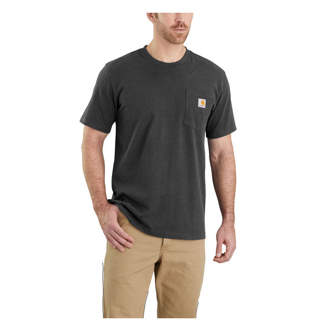 Carhartt Workwear Pocket T-Shirt Carbon Heather - FREE UK Shipping, FREE 365 Day Returns | Moto Central