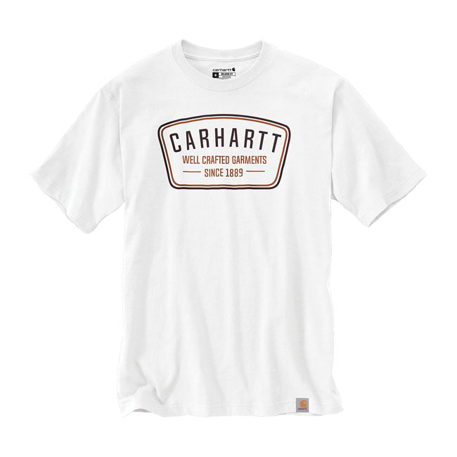 Carhartt Crafted Graphic T-Shirt White - FREE UK Shipping, FREE 365 Day Returns | Moto Central