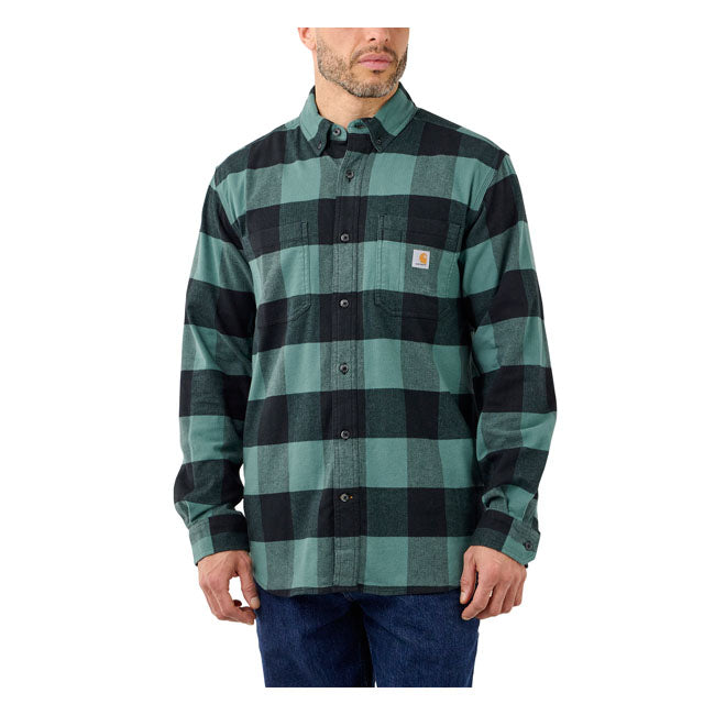 Carhartt Flannel Plaid Shirt Slate Green