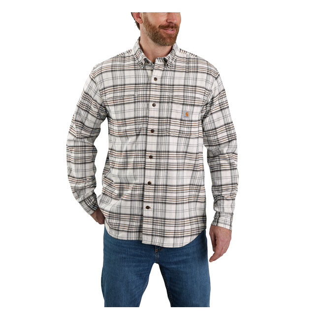 Carhartt Flannel Plaid Shirt Malt - FREE UK Shipping, FREE 365 Day Returns | Moto Central