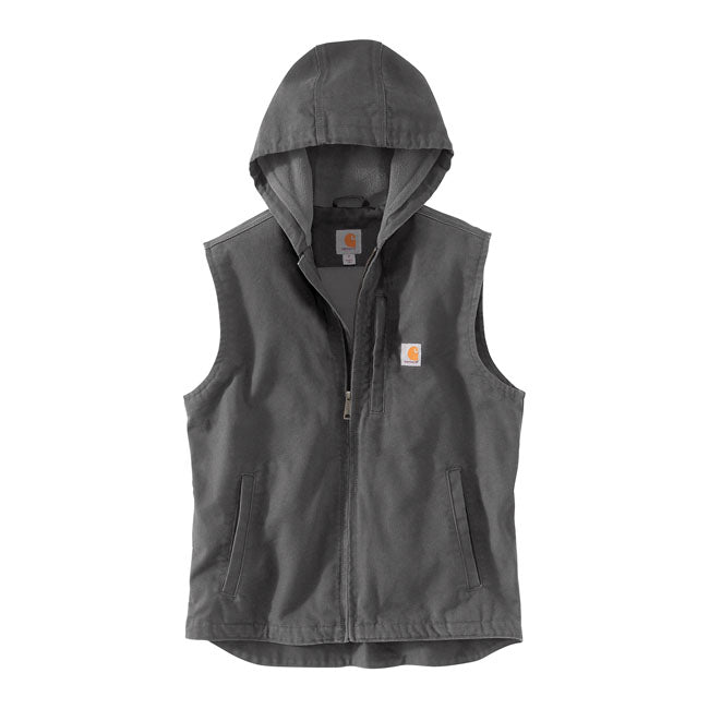 Carhartt Fleece-Lined Hooded Vest Gravel