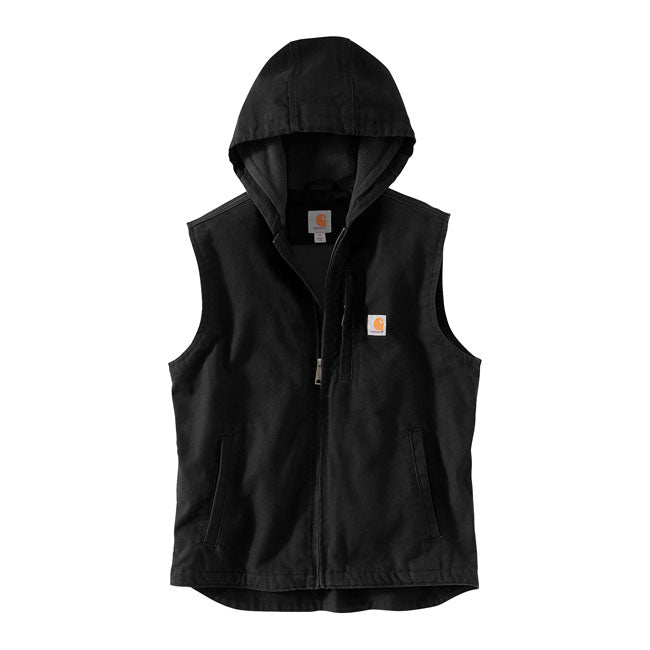 Carhartt Fleece-Lined Hooded Vest Black