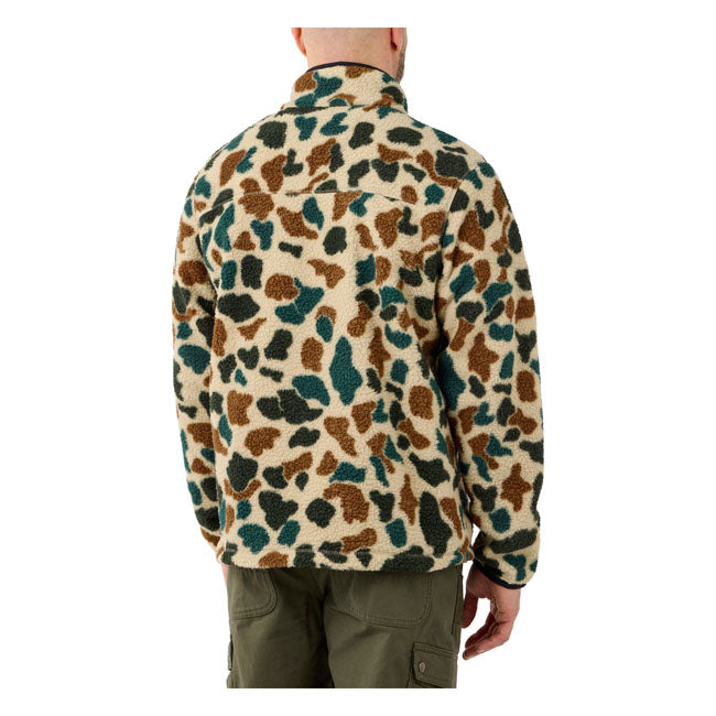 Carhartt Fit Fleece Pullover Duck Camo - FREE UK Shipping, FREE 365 Day Returns | Moto Central