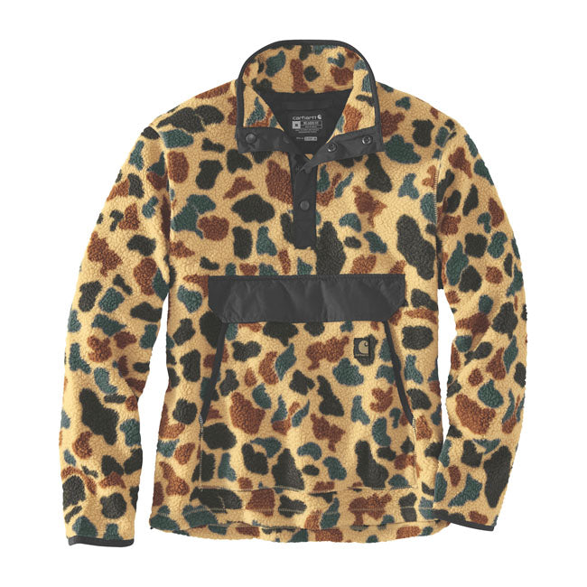 Carhartt Fit Fleece Pullover Duck Camo - FREE UK Shipping, FREE 365 Day Returns | Moto Central