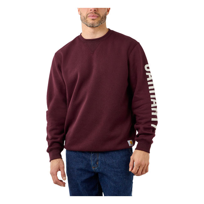 Carhartt Logo Sweatshirt Port - FREE UK Shipping, FREE 365 Day Returns | Moto Central