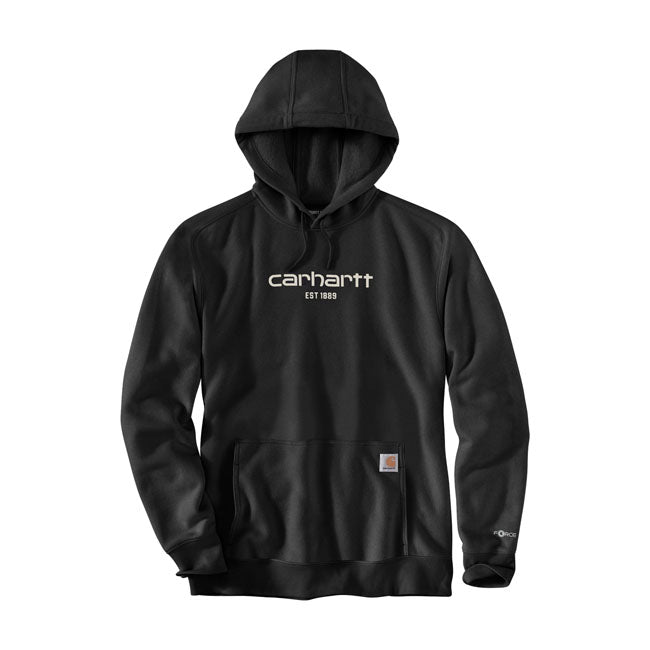 Carhartt Logo Graphic Hoodie Black - FREE UK Shipping, FREE 365 Day Returns | Moto Central