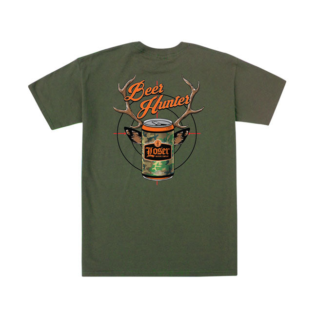 Loser Machine Beer Hunter T-Shirt Military Green