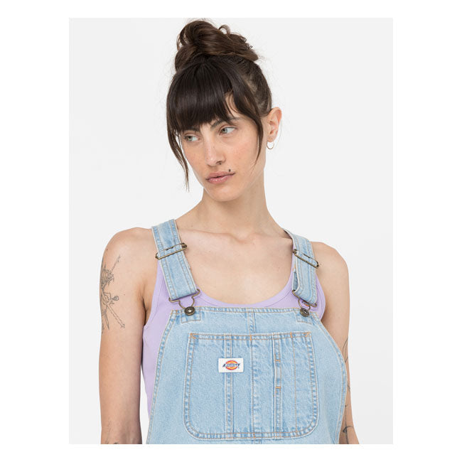 Dickies DC Classic Bib Ladies Vintage Denim - FREE UK Shipping, FREE 365 Day Returns | Moto Central