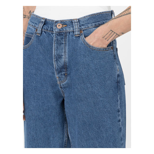 Dickies Thomasville Ladies Jeans Classic Blue - FREE UK Shipping, FREE 365 Day Returns | Moto Central