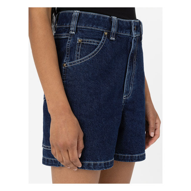 Dickies Denim Ladies Shorts Classic Blue