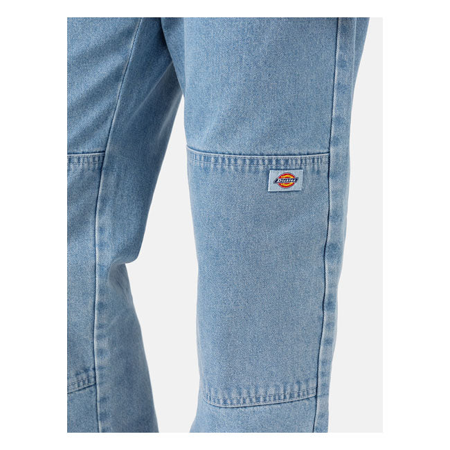 Dickies Double Knee Trouser Denim Light Wash - FREE UK Shipping, FREE 365 Day Returns | Moto Central