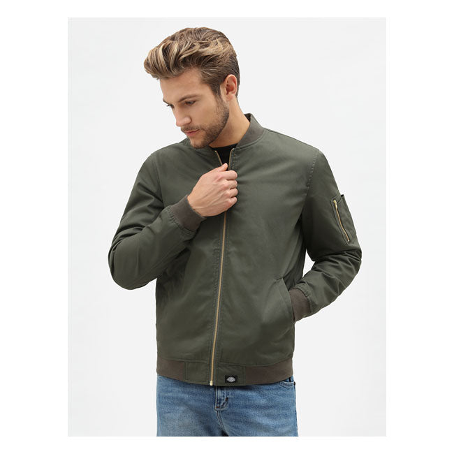 Dickies Hughson Jacket Dark Olive - FREE UK Shipping, FREE 365 Day Returns | Moto Central