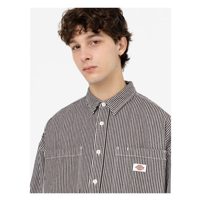 Dickies Hickory Shirt Stripe - FREE UK Shipping, FREE 365 Day Returns | Moto Central