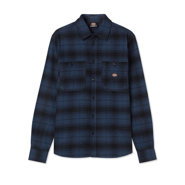 Dickies Evansville Shirt Air Force Blue - FREE UK Shipping, FREE 365 Day Returns | Moto Central