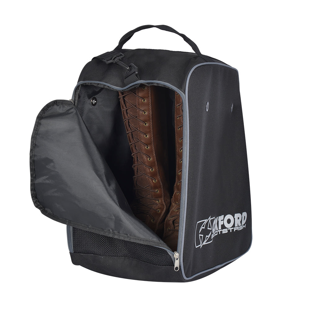 Oxford Bootstash Deluxe Padded Boots Bag Black - FREE UK Shipping, FREE 365 Day Returns | Moto Central