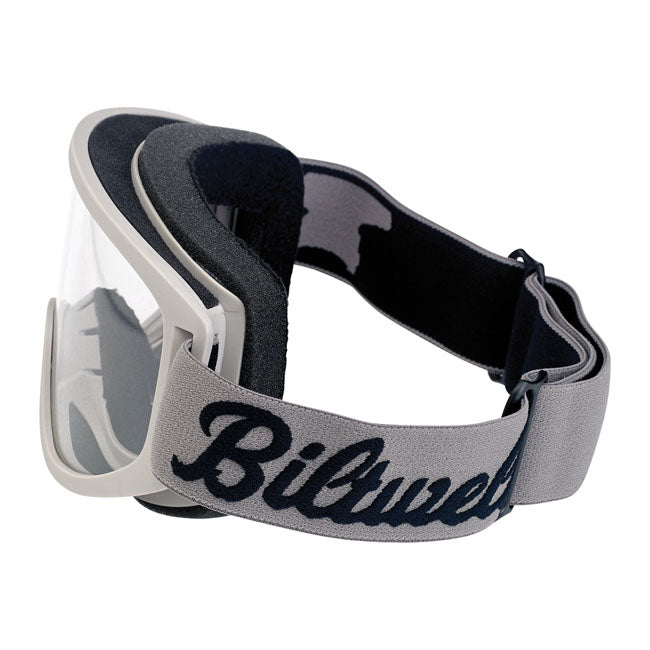 Biltwell Moto 2.0 Script Goggles Titanium - FREE UK Shipping, FREE 365 Day Returns | Moto Central