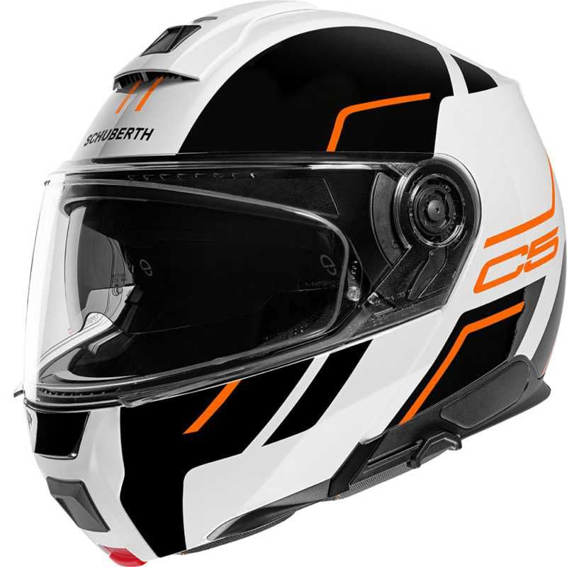 Schuberth C5 Master Flip-Up Helmet Orange / White