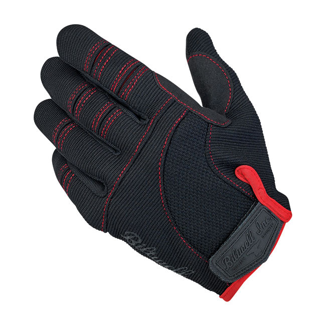 Biltwell Moto Gloves Black / Red - FREE UK Shipping, FREE 365 Day Returns | Moto Central