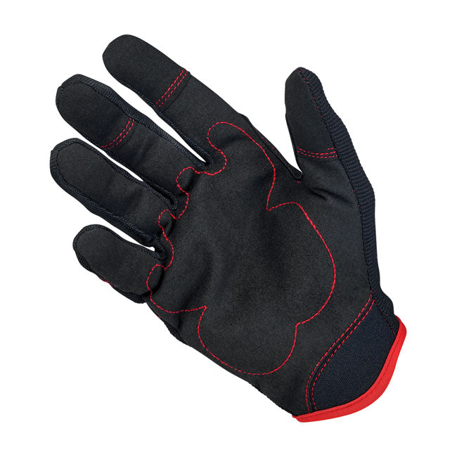 Biltwell Moto Gloves Black / Red - FREE UK Shipping, FREE 365 Day Returns | Moto Central