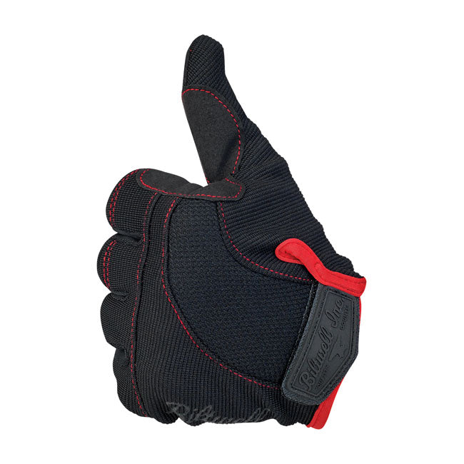 Biltwell Moto Gloves Black / Red - FREE UK Shipping, FREE 365 Day Returns | Moto Central