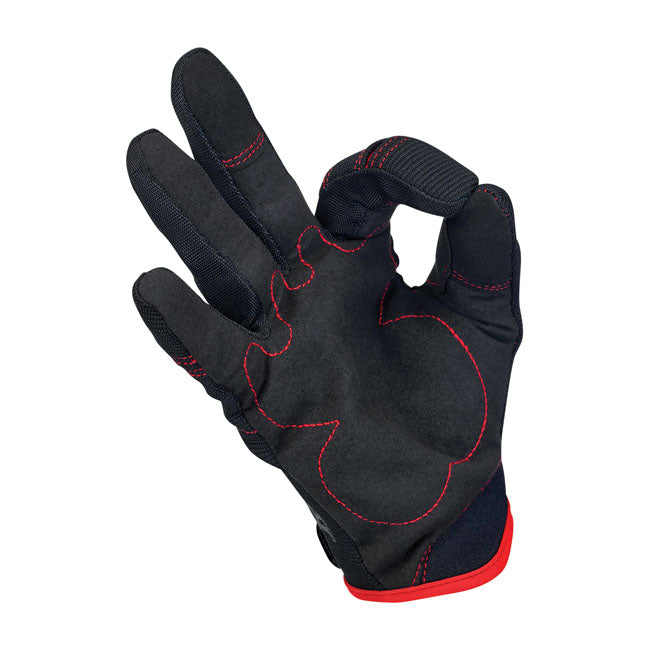 Biltwell Moto Gloves Black / Red - FREE UK Shipping, FREE 365 Day Returns | Moto Central