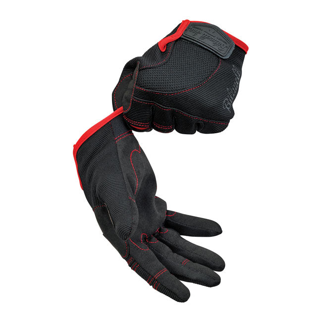 Biltwell Moto Gloves Black / Red - FREE UK Shipping, FREE 365 Day Returns | Moto Central