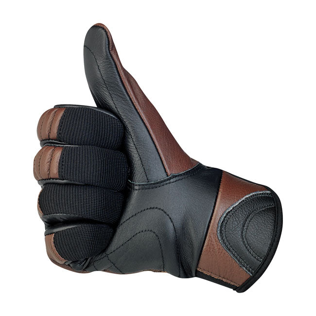 Biltwell Bantam Gloves Chocolate / Black - FREE UK Shipping, FREE 365 Day Returns | Moto Central