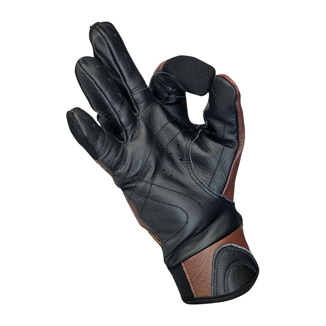 Biltwell Bantam Gloves Chocolate / Black - FREE UK Shipping, FREE 365 Day Returns | Moto Central