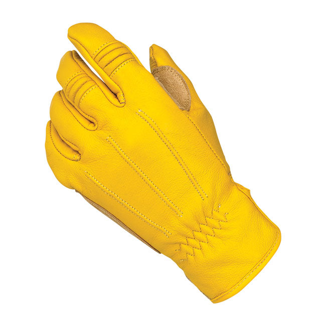 Biltwell Work Gloves Gold - FREE UK Shipping, FREE 365 Day Returns | Moto Central